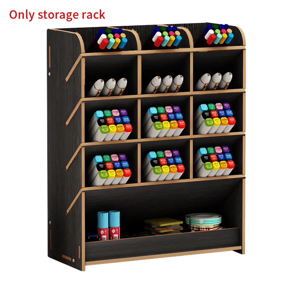 B12-Cherry Color -NEW Wooden Desk Organizer Storage Rack with Drawer 