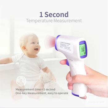 

2020 Forehead Thermometer Gun Electronic Digital Infrared Non Contact Baby Neonatal Adult Fever Thermometer Surface Temperature