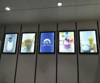 

5 UNITS A2 SIZE SLIMLIE MAGNETIC ALUMINUM FRAME LED ADVERTISING LIGHT BOXES RESTAURANT LED ILLUMINATED MENU PANELS SIGNS