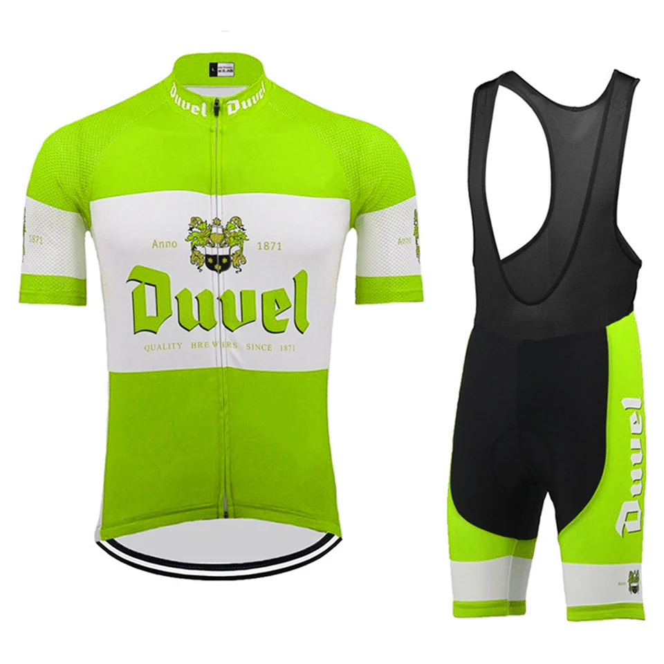Cycling suit DUVEL пиво Велоспорт Джерси Набор красный pro одежда для команды велосипедистов гелевая Подушка 19d летние топы pro костюм для велосипеда culotte велосипедный Джерси - Цвет: Cycling suit