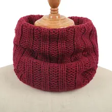 Сложенный нагрудник сплошной цвет плюс пушистый шерстяной однокольный шарф пара вязать Теплый Открытый Теплый Лыжный нагрудник