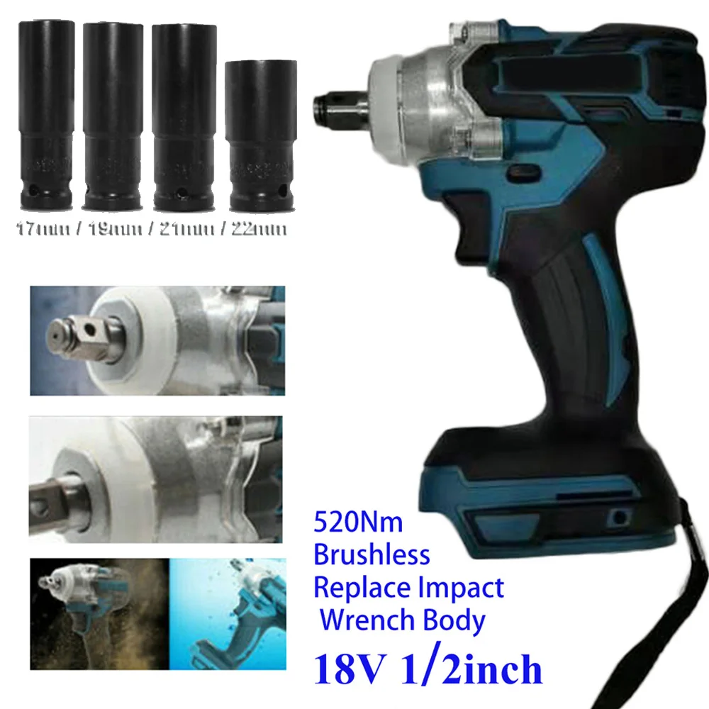 

Electric Impact Wrench Rechargeable Replacement LED light Woodworking Tools