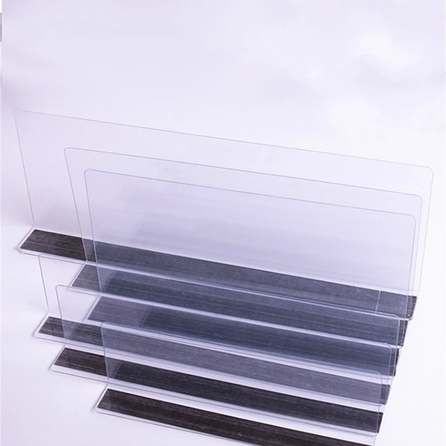 5pcs Plastic Shelf Dividers Store Goods Separators L-Shaped Plastic Shelf  Divider Supermarket Commodity Divider Magnetic