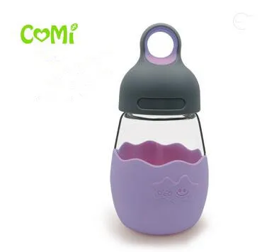 Милая стеклянная бутылка для воды мультяшная мини-бутылка улицы Корейская