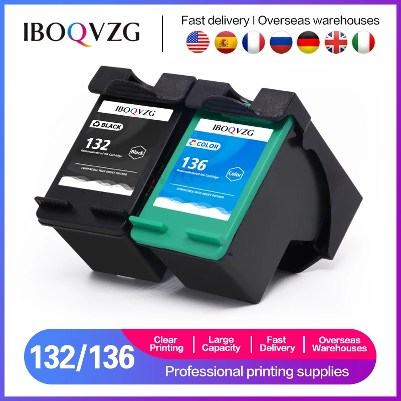 Принтер IBOQVZG черный и совместимый с HP 132 136 совместим 6310 6310XI 6310V C3100 C3110 C3125 C3135 1