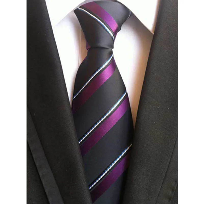 Модные мужские галстуки в классическую полоску в клетку 8 см свадебные галстуки жаккардовые плетёные шелковые мужские галстуки для вечерние аксессуары - Цвет: YU-A10