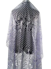 

Special Design Gradual Purple Sequins Lace Fabrics Nigerian French High Quality Glitter Tulle Vintage Plaid Mesh Sewing Dresses