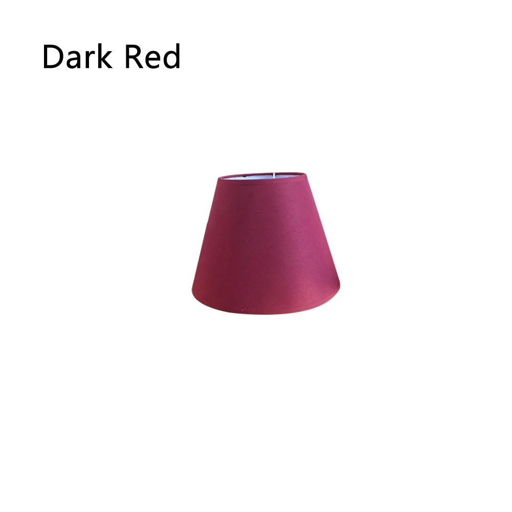 6 цветов, тканевые абажуры, арт-деко, твердый абажур, современный светильник, абажур для настенной лампы, настольная лампа, Модный популярный домашний декор - Цвет корпуса: Dark Red