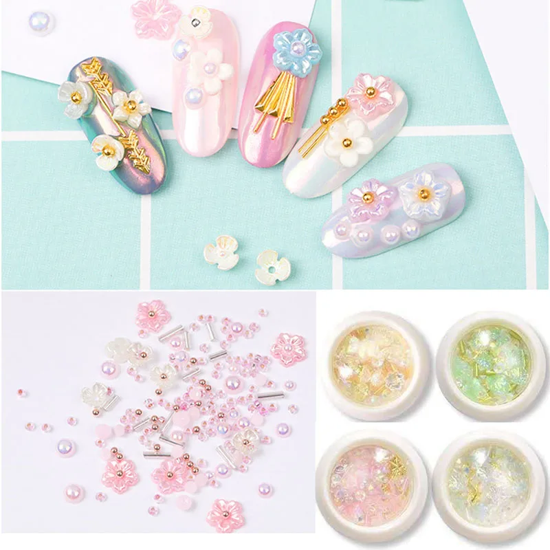 

1 jar Aurora Butterfly Set of Nail Rhinestones Decor 3D Nail Decorations Laser Flower Butterfly Design for Nail Stuff DIY #TR12