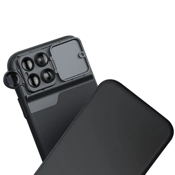 

TOKOHANSUN 5in1 Phone Lenses CPL Filter 2X telephoto Lens Fisheye 10X 20X Macro Lens Phone Case For iPhone 11 Pro Max lens case