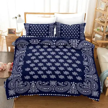 

Bohemia Ethic Bedroom Decor Blue Backdrop Bedding Set 100% Microfibe 1PC Duvet Cover with Pillowcases No Comforter Drop Ship
