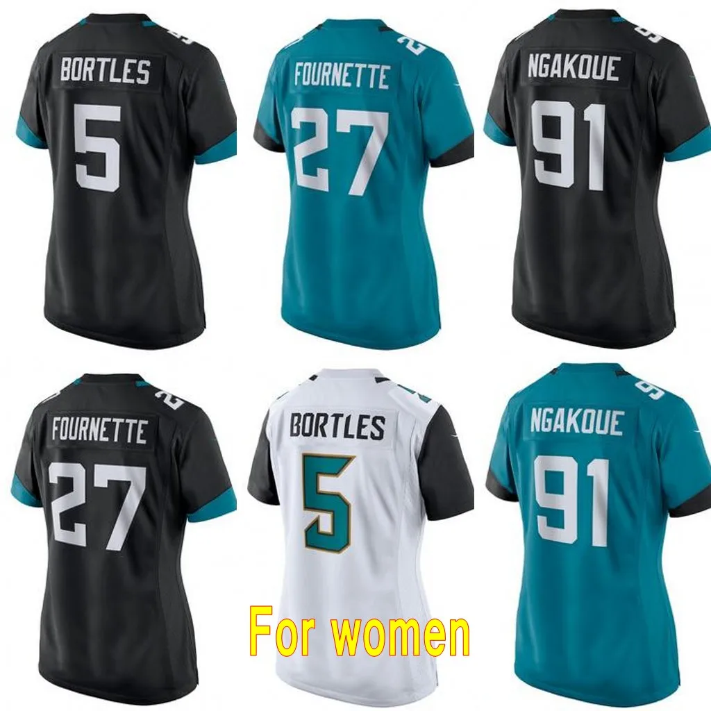 Carolina A+++ качественная женская футболка для девочек Blake Bortles 5 Leonard Fournette 27 Jalen Ramsey 20 Yannick Ngakoue 91