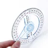 Plastic 360 Degree Protractor Ruler Angle Finder Swing Arm School Office 2