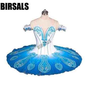 

Women Blue Bird Pancake Tutu Ballet Professional Kids Classic Tutu Ballet Costume Blue Adult Platter Ballet Tutus BT9083