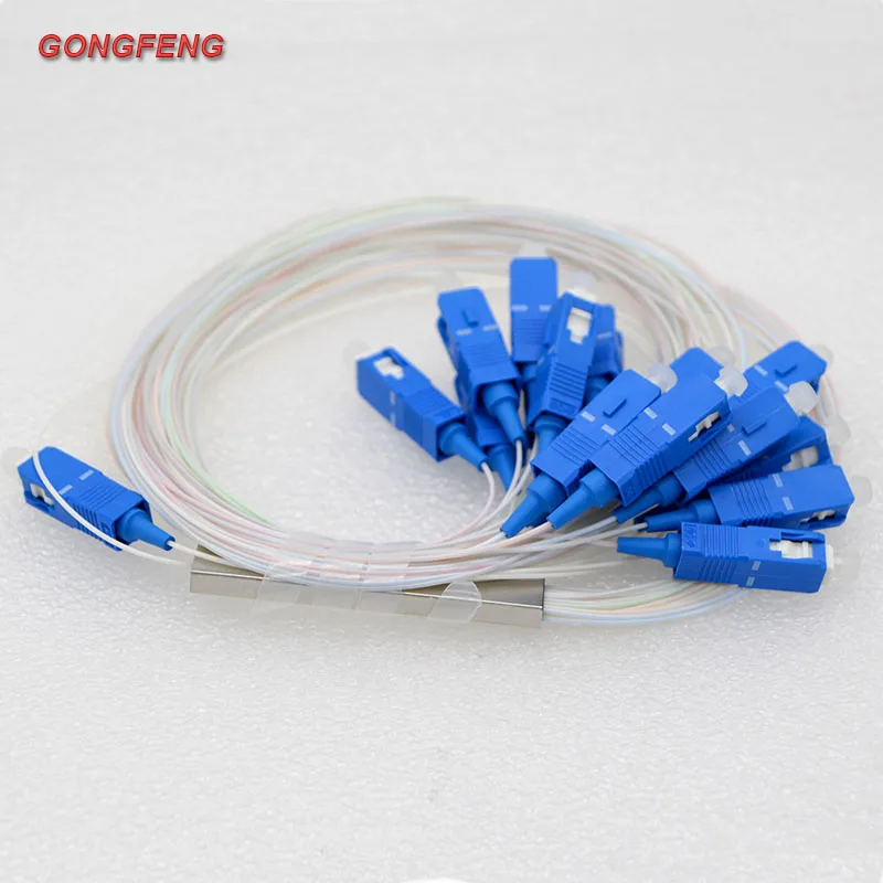 10pcs New PLC SC/UPC 1:16 Mini Optical Fiber Splitter Single Mode Differential Splitter Free Shipping Special Wholesale