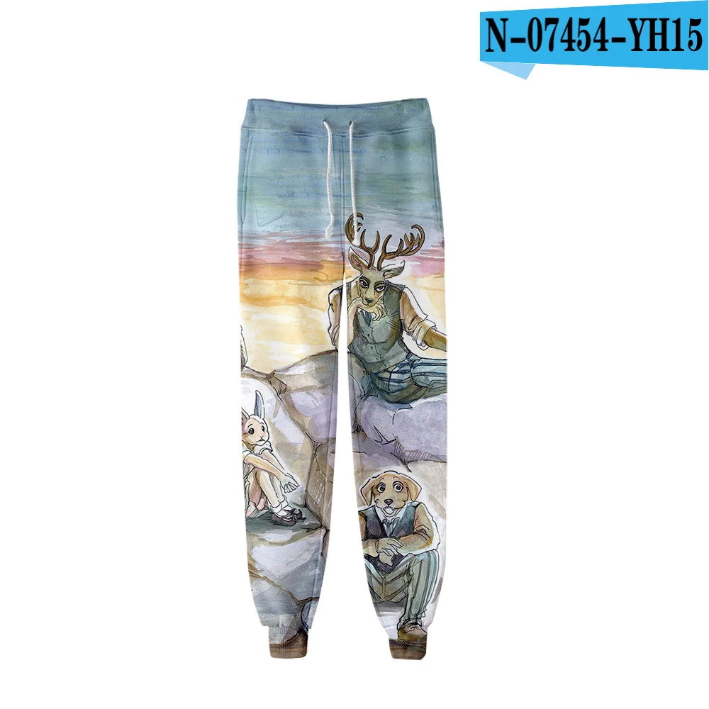 Зеленый BEASTARS Warm Pop 3D Fashion High Quality Casual Pants Slim 2 - Цвет: Зеленый