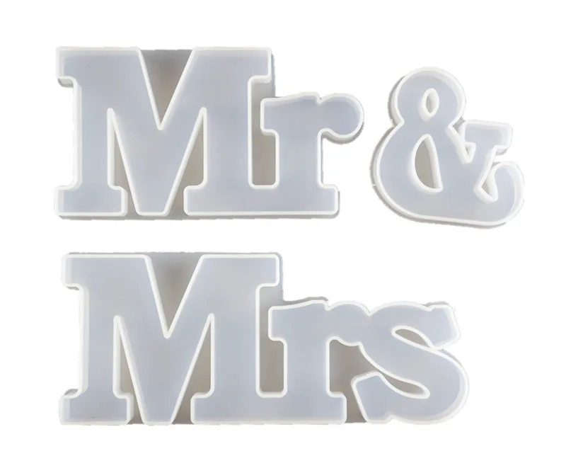 Силиконовая форма сделай сам Mr Mrs буквы из кристаллов эпоксидная смола для