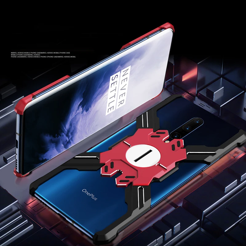 Чехол для OnePlus 7 Pro ультралегкий Алюминиевый металлический армированный защитный