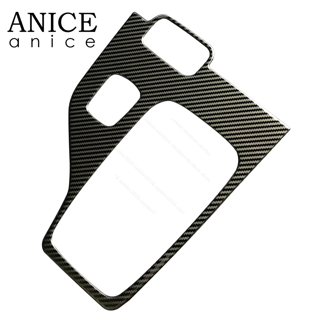 1pc Carbon fiber color stainless Button Gear Panel Cover Fit For Ford Ranger wildtrak Accessories 2015 2016 2017 2018 2019