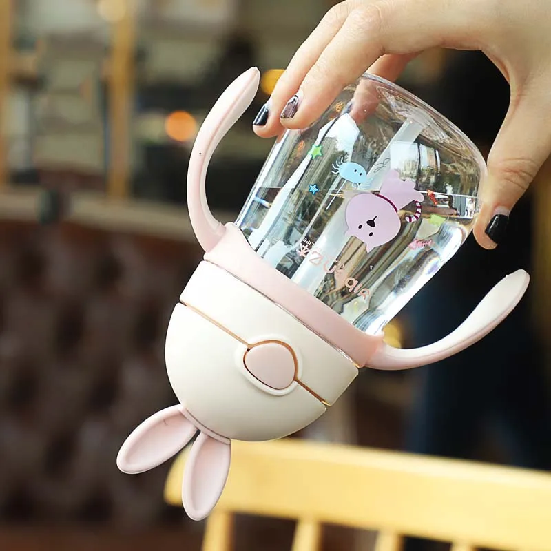 Newborn Infant Straw Bottle Defence Fall Feeding Baby Sippy Bottle Anti-flatulence Articles Material Water Cup 280ml