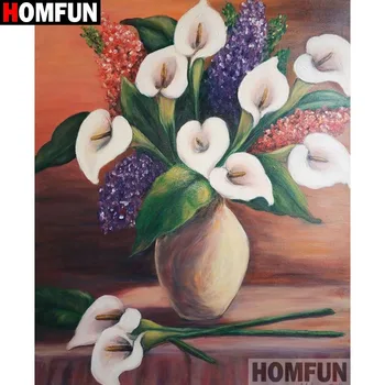 

HOMFUN Full Square/Round Drill 5D DIY Diamond Painting "Flower landscape" Embroidery Cross Stitch 5D Home Decor Gift A27764