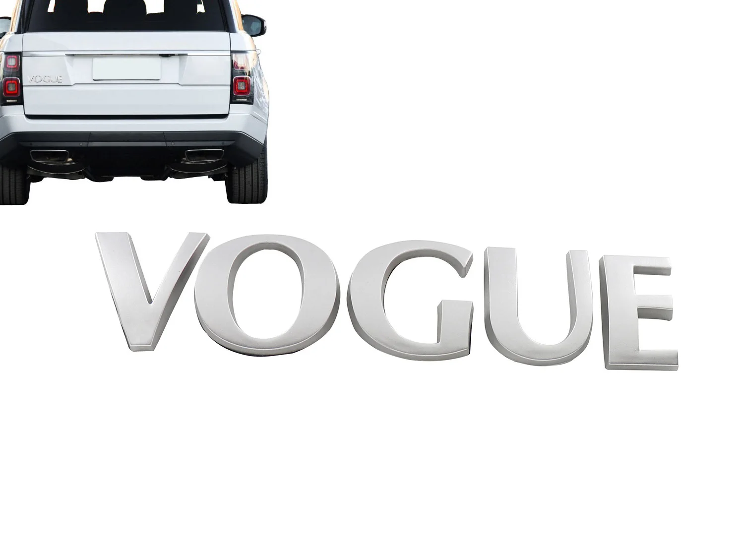 Серебряный VOGUE для замены Range Rover Discovery крышка багажника эмблема стикер