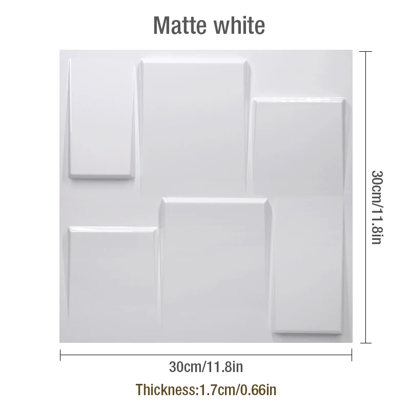 Matte white 4 шт. 30 см 3D обои мозаика плитка наклейка кухня щиток ванная комната наклейки для настенной плитки Декор водонепроницаемый пилинг и палка ПВХ плитки - Цвет: Matte white
