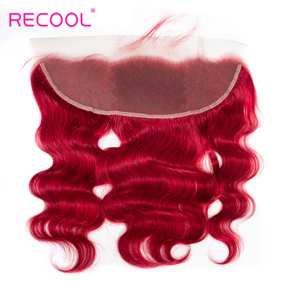 Recool волосы бразильские тела Кружева Закрытие фронтальные Омбре цвет 13*4