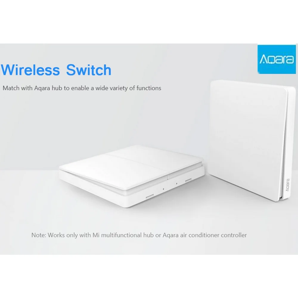 

Original Aqara WXKG02LM Smart Light Switch ZiGBee Wireless Version Double Key