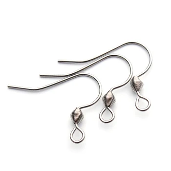 

100pcs/lot 13x16mm Silver Tone Stainless Steel Ear Wire Hooks Clasps Earring Findings for DIY Jewelry Making