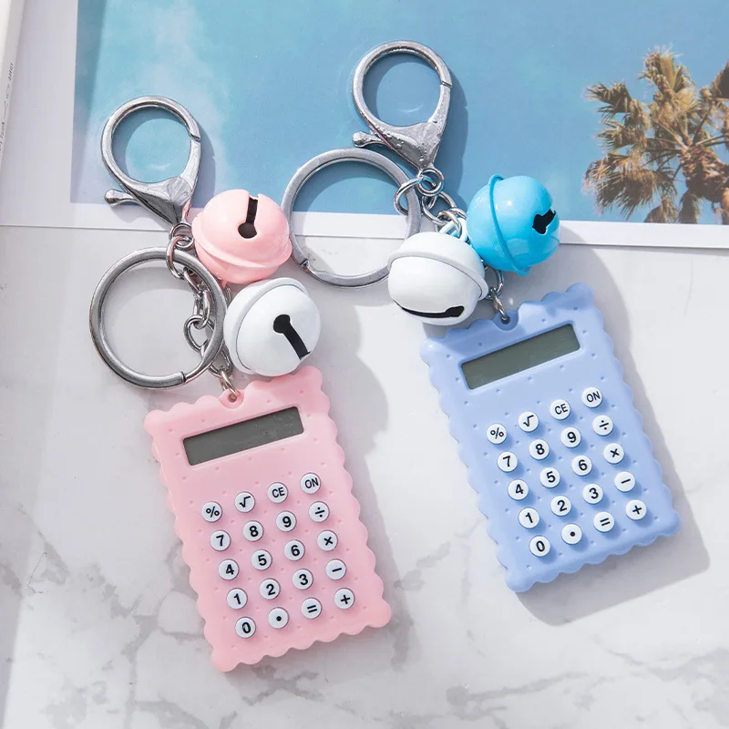 New Cute Biscuit Computer Key Chain Cute Bag Calculator calculated Mini Student Calculator 2