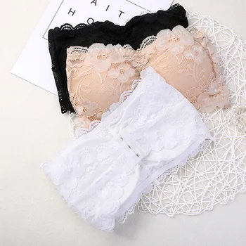 

2020 Latest Fashion Underwear Sexy Strapless Lace Bra Wrap Underwear Women's Party Underwear Seamless Bra Top