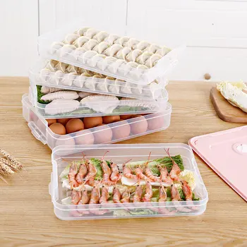 

1 tier 24 Grid Egg Box Crisper For Refrigerator Portable Dumpling Box food Container Organizer Convenient Keep Fresh