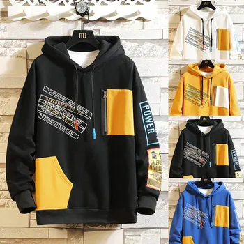 

Men's Hoodies Oversized Patchwork Print Harajuku Japanese Streetwear Hip Hop Sweatshirts Purple Hoodie Men Clothing