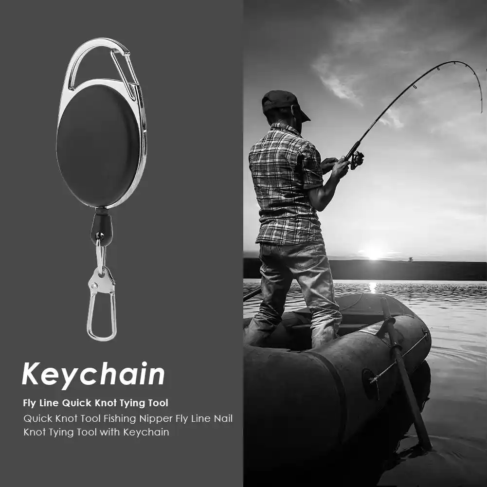Details about / Fly Fishing Key Ring Retractor Extractor Retractable Reel Anglers Keychain