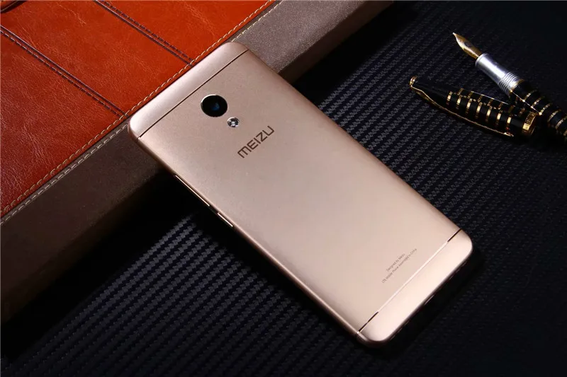 M5S задний корпус чехол для Meizu M5S мини металлическая задняя дверь ремонт батарея чехол+ кнопки камеры стекло - Цвет: Золотистый