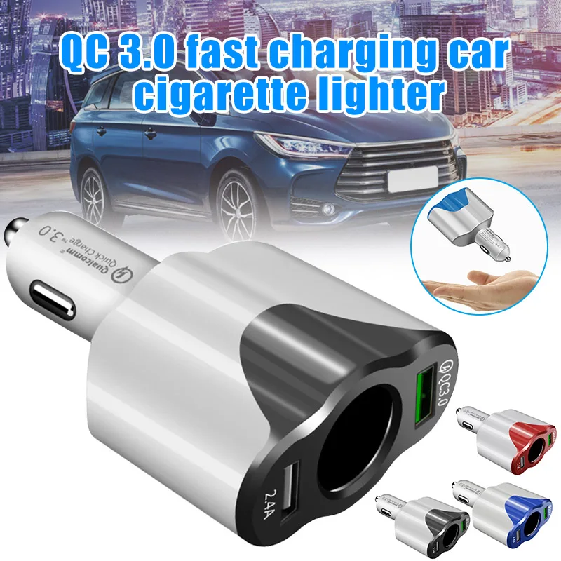 Быстрая зарядка мульти-Функция Автомобильная зажигалка 2 Порты usb для автомобиля смартфон VH99