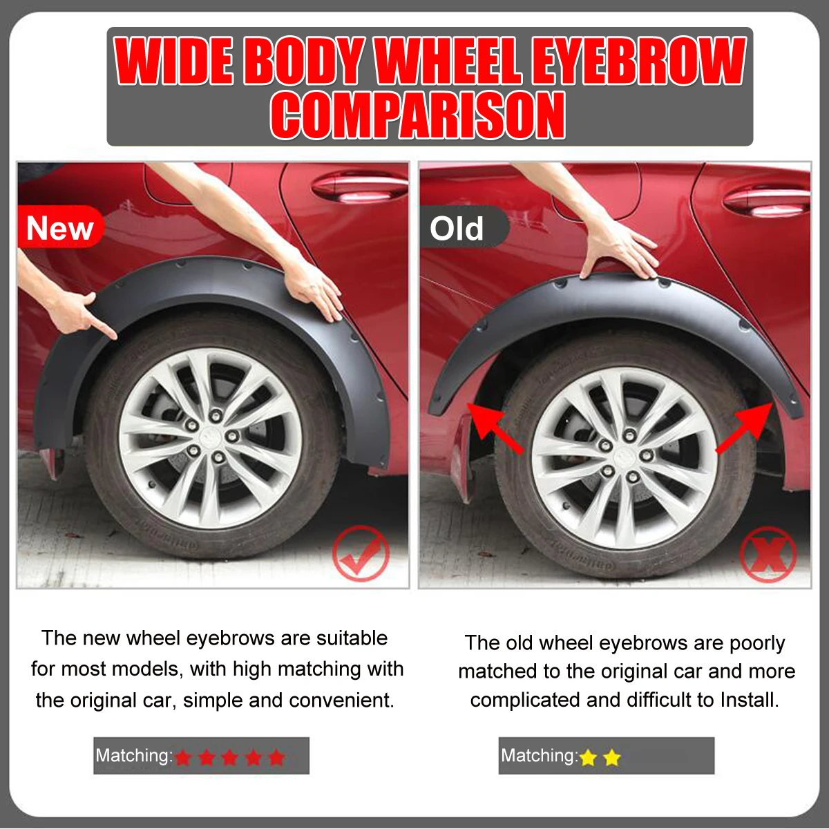4x гибкий универсальный автомобильный Широкий для Fender Flares колесные арки
