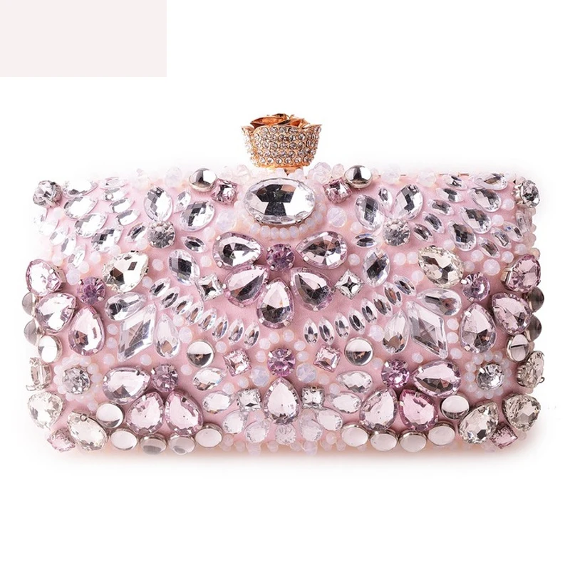 womens pink clutch bags