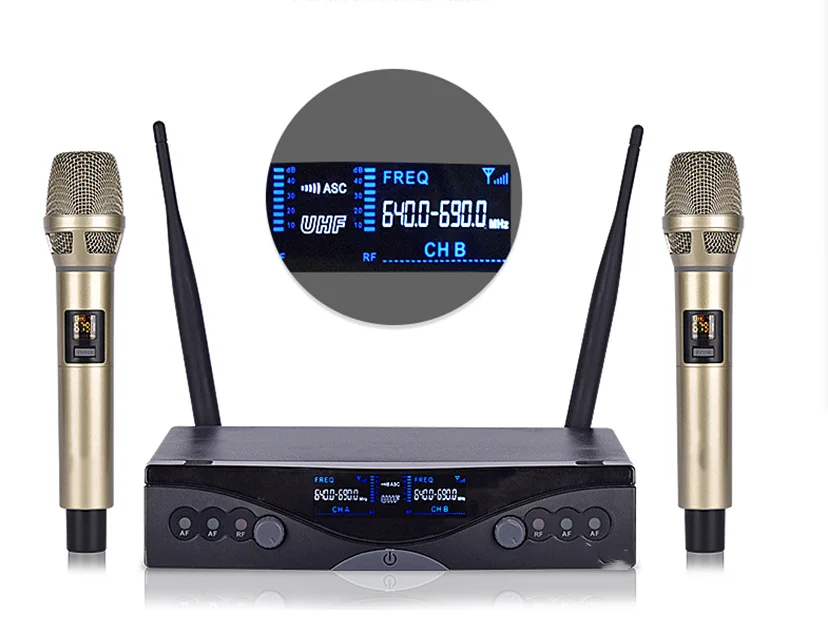 Беспроводной микрофон UHF one drag two беспроводной для Домашнего Караоке речевого
