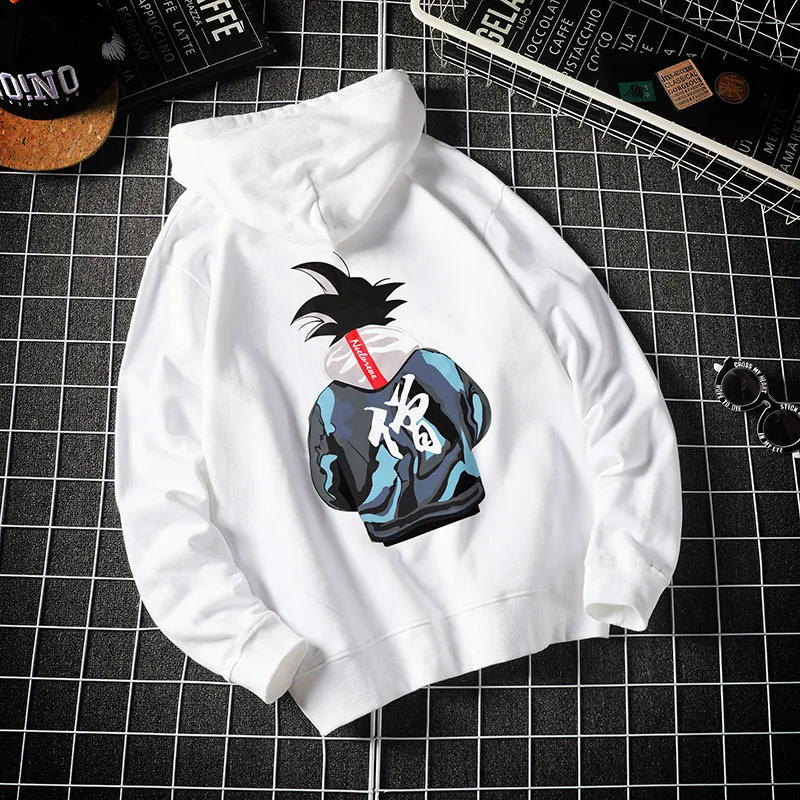 Мультфильм Dragon Ball шаблон для мужчин s Толстовка Осень Зима Новое поступление Уличная пуловер хип хоп Harajuku кофты Топ для мужчин