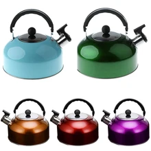 Whistling Kettle Stainless Steel Camping Kitchen Tea Coffee Water Pot for Home Kitchen Camping Travel