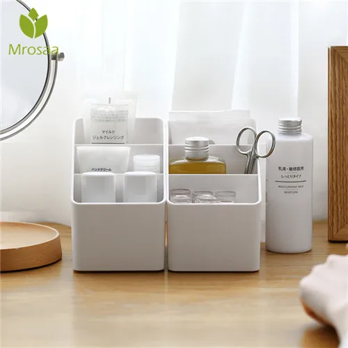 

Plastic Makeup Organizer Desktop Storage Box Cosmetic Organizer Makeup Display Case Lipstick Holder Desk Sundries Container