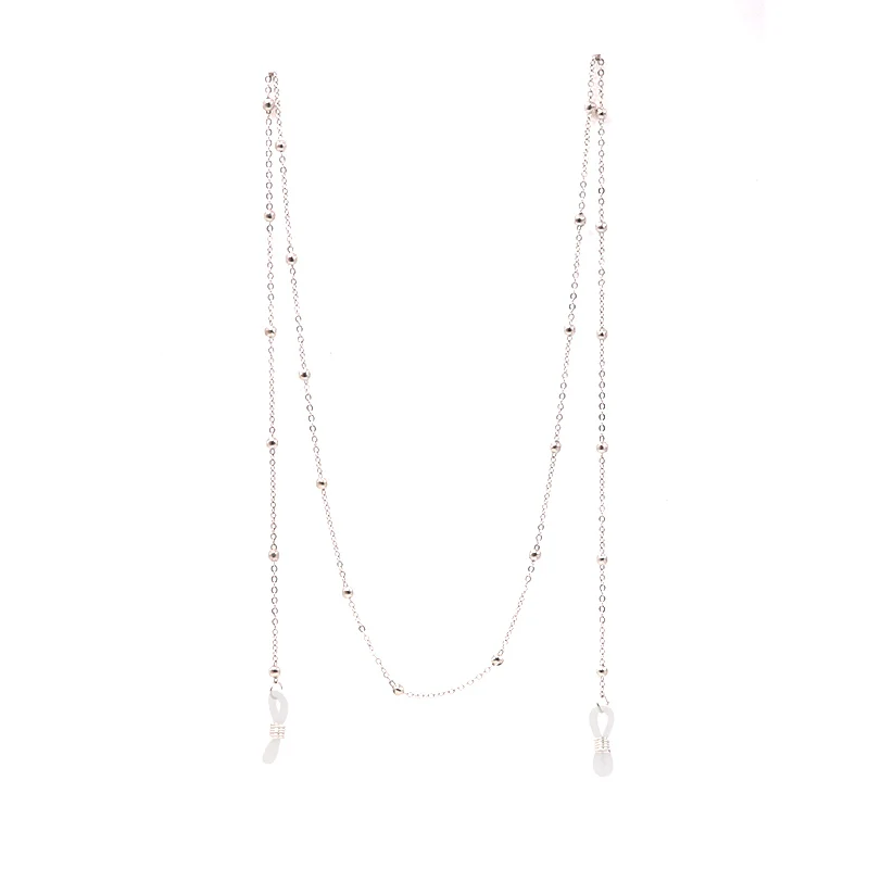 Silver Colour_Max цепочки для очков очки держатель для очков Ремешок Шнуры шнурки для женщин-очки фиксатор для женщин - Цвет: Silver