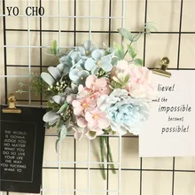 Йо Чо искусственный цветок искусственная Камелия Пион розы цветы свадебный цветок DIY букет Розовый Бегония домашний сад вечерние украшения