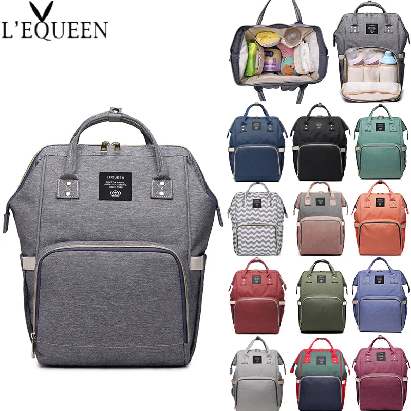 Goede Lequeen Mummy Bag Luier Tas Rugzak Grote Capaciteit Moederschap Tas Luiertas Multifunctionele Verpleging Tas Baby Care Handtas