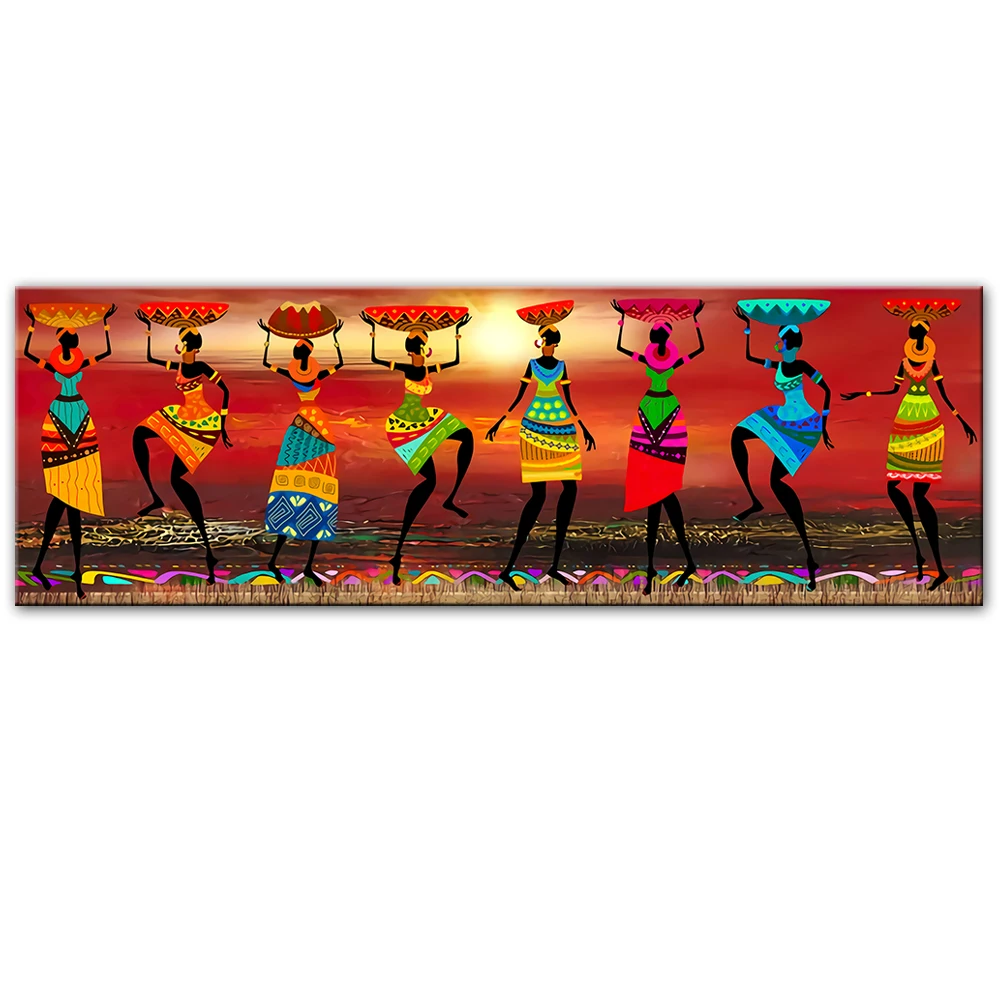 Абстрактная живопись в африканском стиле женские Арт холст Картины черные женские танцор холст художественные плакаты и принты изящного искусства стены картину домашний декор