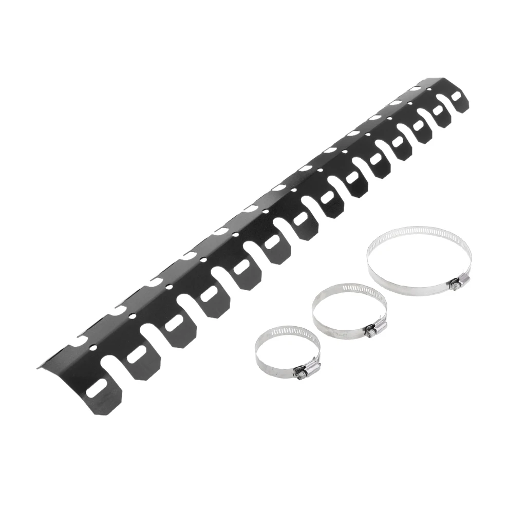 61cm Universal Motorcycle Exhaust Muffler Pipe Leg Protector Heat Shield Cover For All Dirt Bike Racing Aluminum