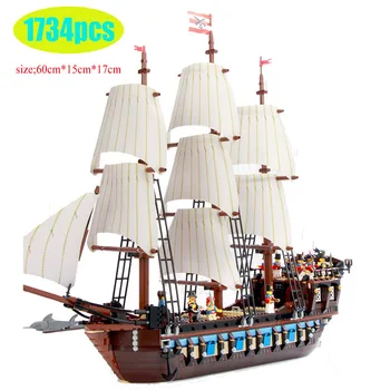 

Imperial Flagship MOVIE Caribbean Pirate Ship Pirate 22001 Model Building Blocks Children's Toys 10210 Hobby Collection Gifts