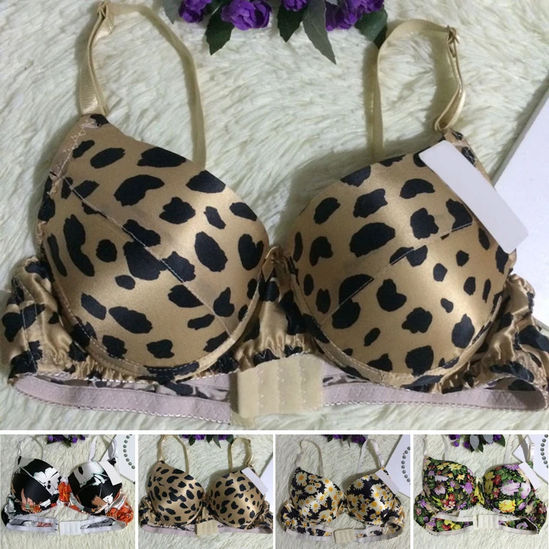 Женский бюстгальтер стальной поддержки мягкие цветочные Bralettes Спагетти ремень Мода Урожай Плюс Размер плотная повязка